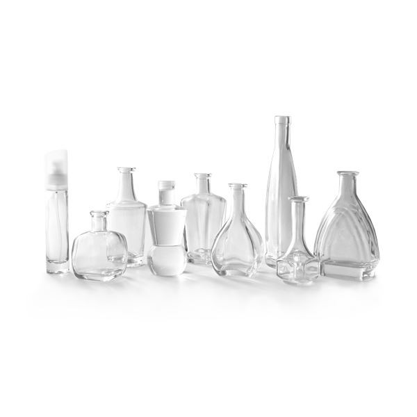 Botellas de cristal blanco