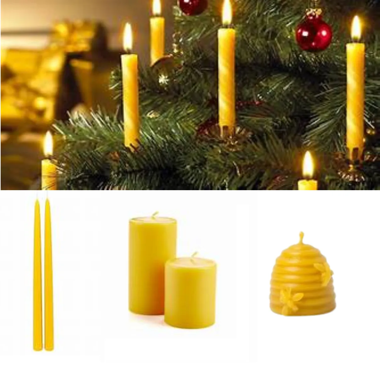 Velas de cera de abejas